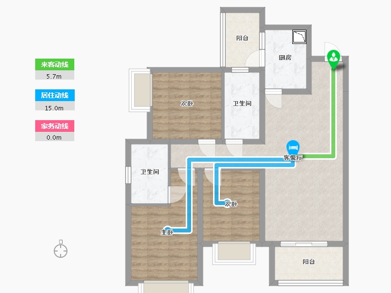 四川省-成都市-太阳公元-86.91-户型库-动静线