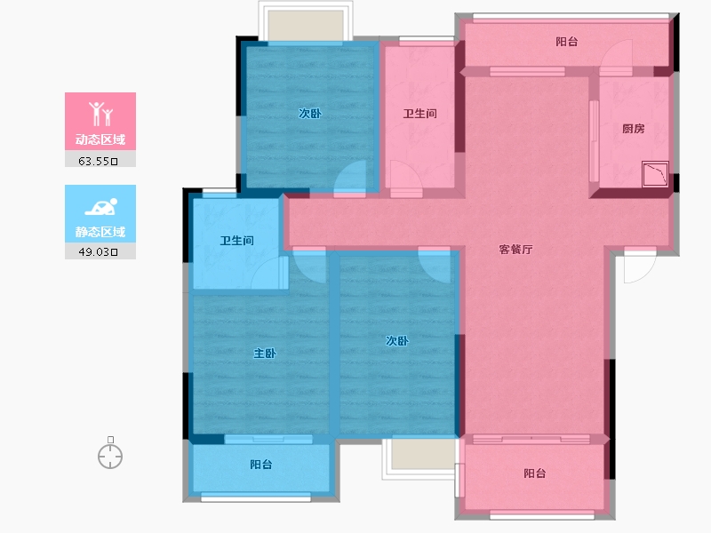 四川省-成都市-成金金语湾-98.69-户型库-动静分区