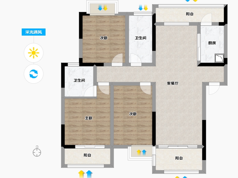 四川省-成都市-成金金语湾-98.69-户型库-采光通风