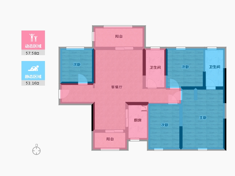 四川省-宜宾市-江畔华府-97.08-户型库-动静分区