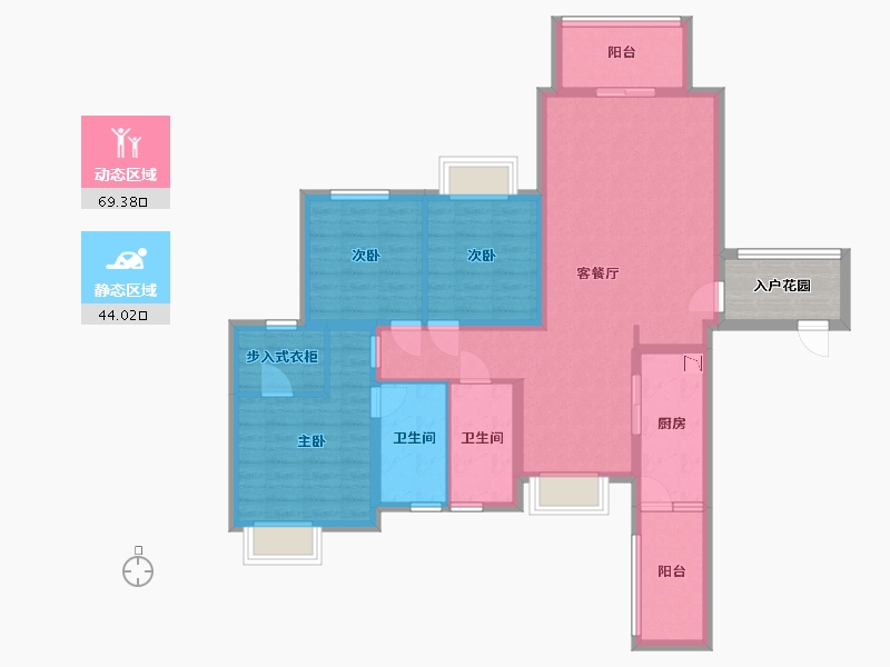 四川省-成都市-太阳公元-105.36-户型库-动静分区