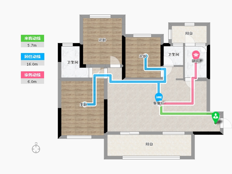 四川省-宜宾市-港腾龙栖湾-96.91-户型库-动静线