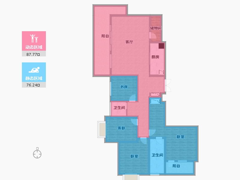 四川省-成都市-朗诗熙华府-143.51-户型库-动静分区