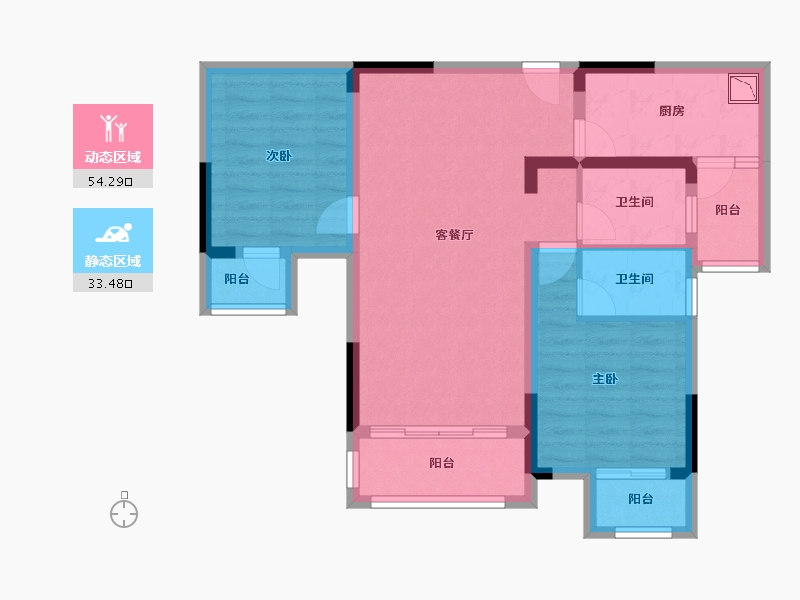 四川省-成都市-成金金语湾-77.12-户型库-动静分区