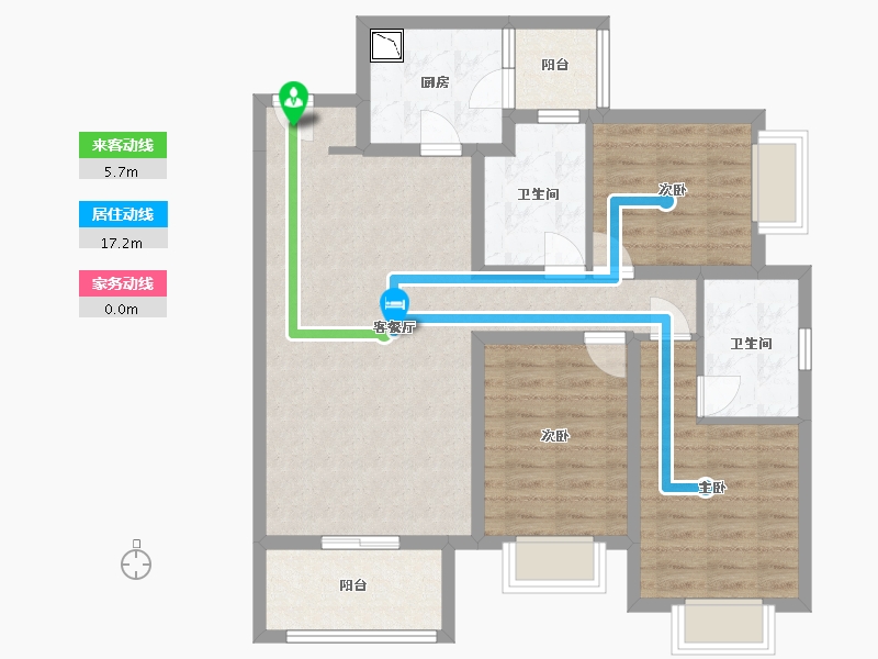 四川省-成都市-太阳公元-90.44-户型库-动静线