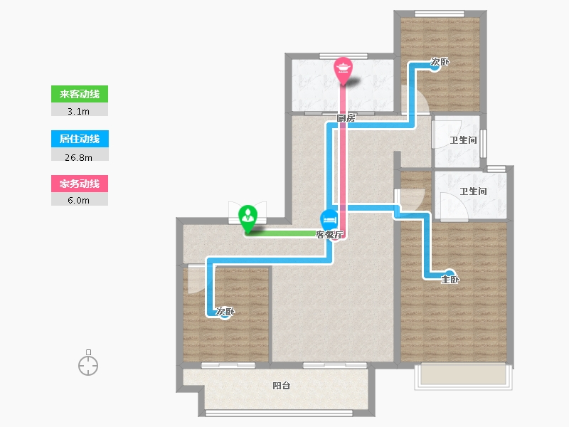 山东省-临沂市-府佑书院-125.21-户型库-动静线