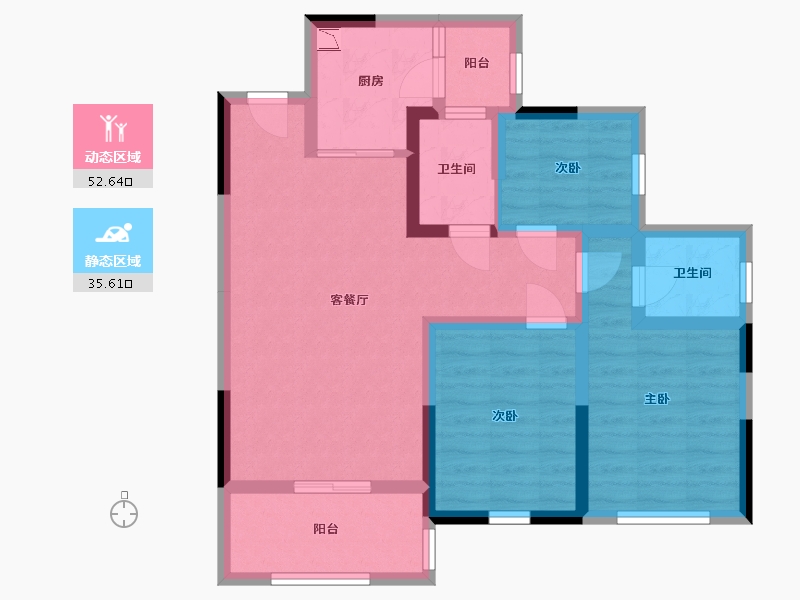 四川省-宜宾市-江畔华府-77.03-户型库-动静分区