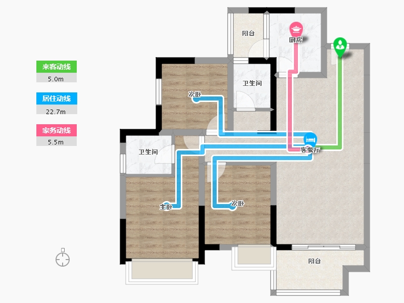 四川省-成都市-天和睿城-81.55-户型库-动静线