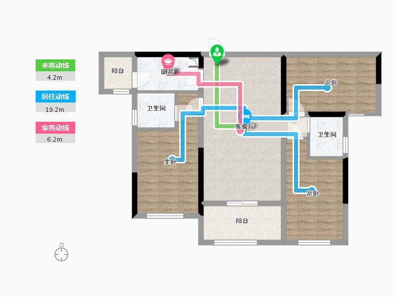 四川省-宜宾市-港腾龙栖湾-85.30-户型库-动静线