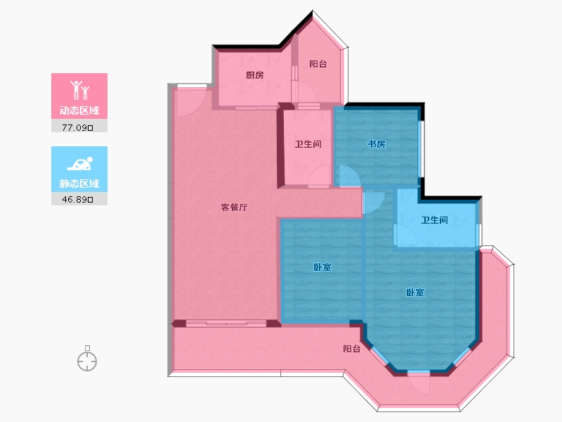 四川省-成都市-中德英伦世邦-110.62-户型库-动静分区