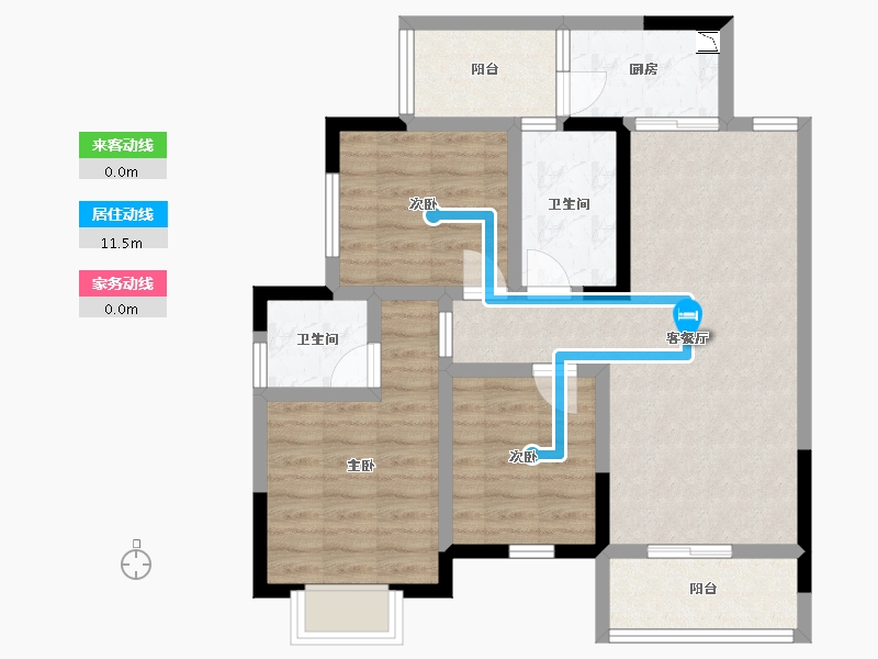 四川省-成都市-瑞和上院-76.25-户型库-动静线