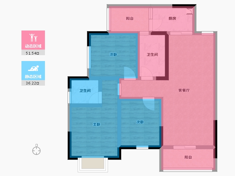 四川省-成都市-瑞和上院-76.25-户型库-动静分区