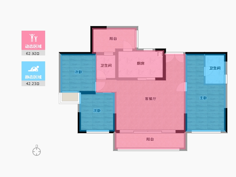 四川省-成都市-花样年大溪谷-93.73-户型库-动静分区