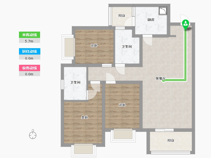 四川省-成都市-太阳公元-90.53-户型库-动静线