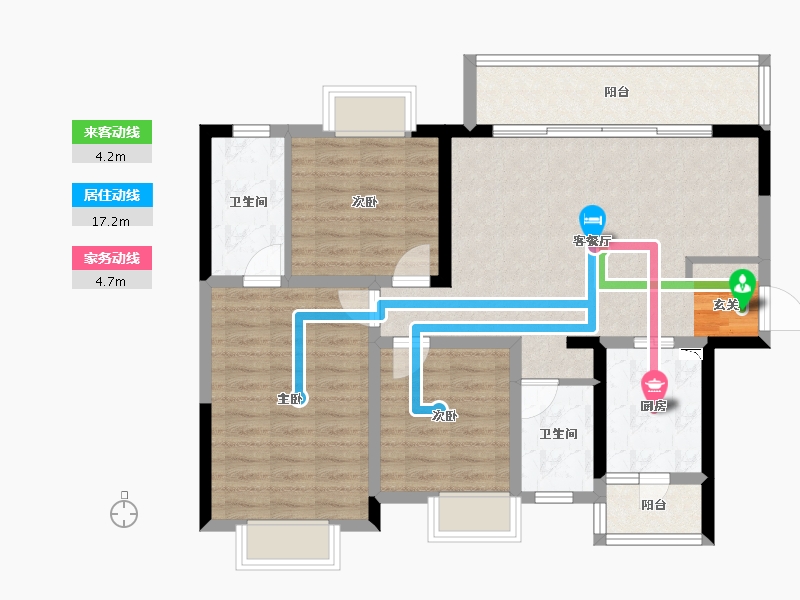 四川省-成都市-城投锦溪城-91.00-户型库-动静线