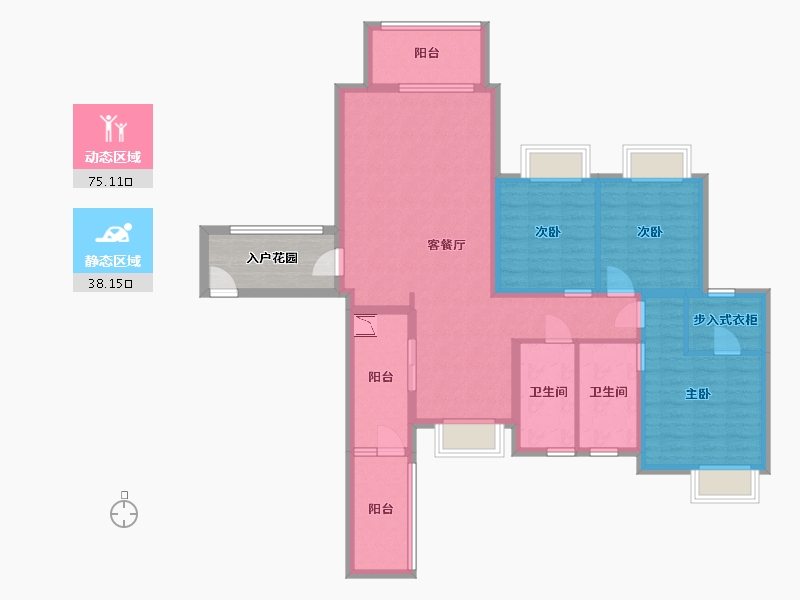 四川省-成都市-太阳公元-106.27-户型库-动静分区