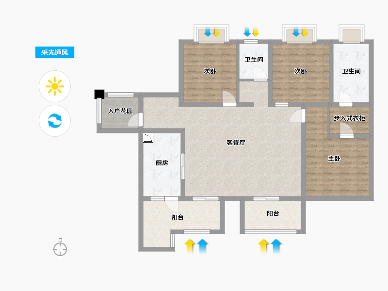 四川省-成都市-太阳公元-119.12-户型库-采光通风