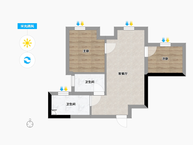 四川省-宜宾市-港腾龙栖湾-38.24-户型库-采光通风