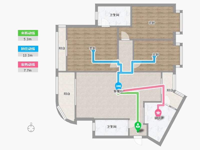 贵州省-贵阳市-兴隆城市花园沐风园-112.06-户型库-动静线