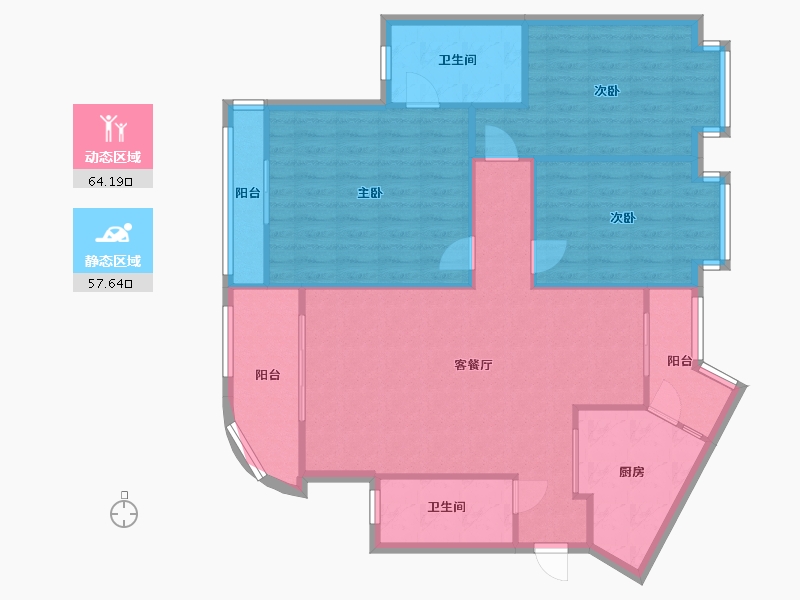 贵州省-贵阳市-兴隆城市花园沐风园-112.06-户型库-动静分区