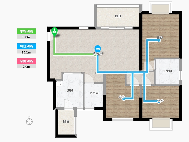 四川省-成都市-恒大金碧天下-87.97-户型库-动静线