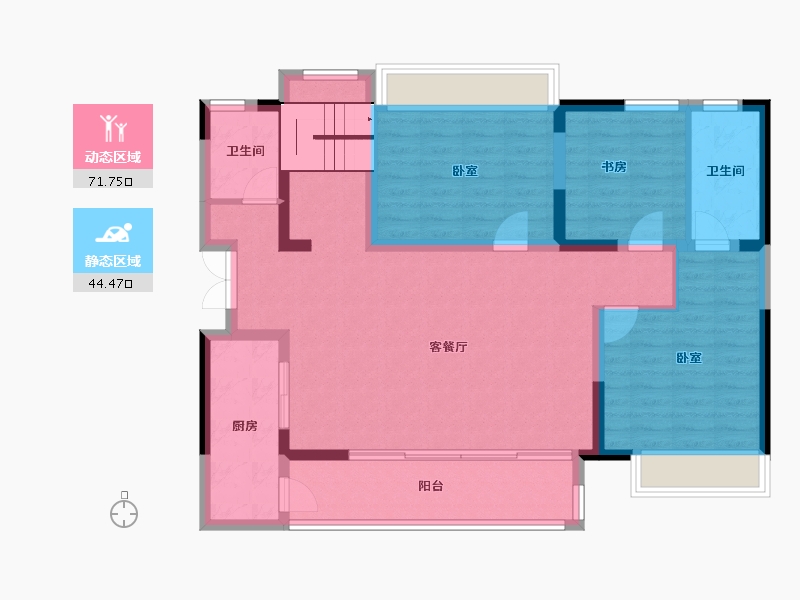 四川省-成都市-爱普雍锦府-104.47-户型库-动静分区