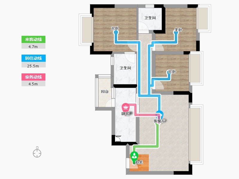 四川省-成都市-中交牧山美庐-70.47-户型库-动静线