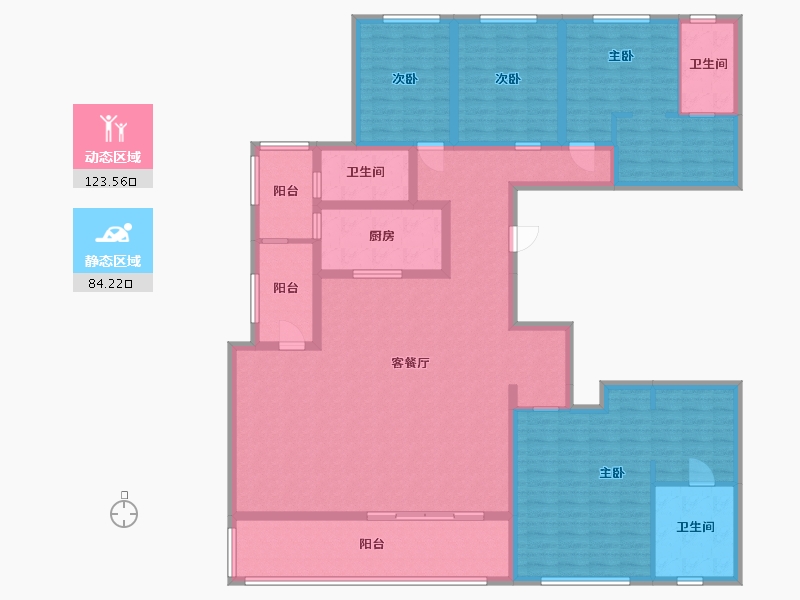 四川省-成都市-保利和光屿湖-186.94-户型库-动静分区