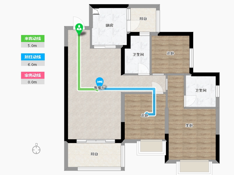 四川省-成都市-恒大金碧天下-83.42-户型库-动静线