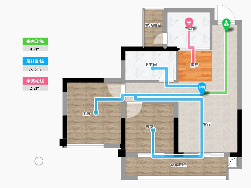 四川省-成都市-圣桦观溪樾-63.01-户型库-动静线