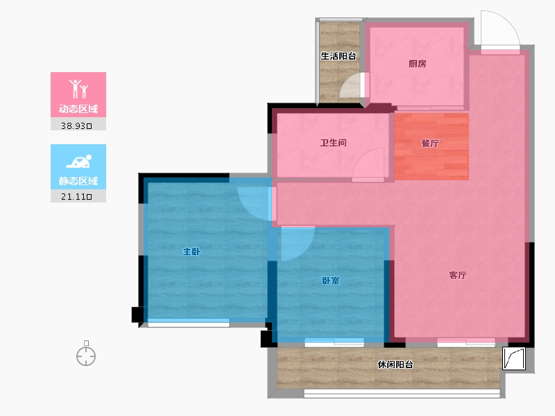 四川省-成都市-圣桦观溪樾-63.01-户型库-动静分区