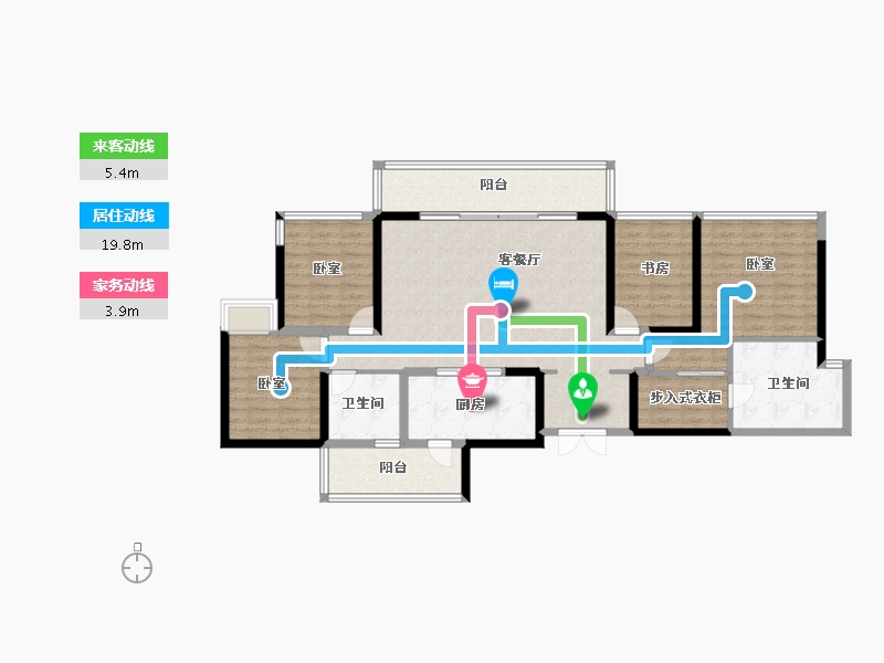 四川省-成都市-首开龙湖云著-128.01-户型库-动静线