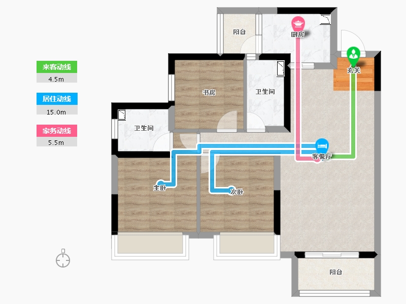 四川省-成都市-城投锦溪城-72.32-户型库-动静线