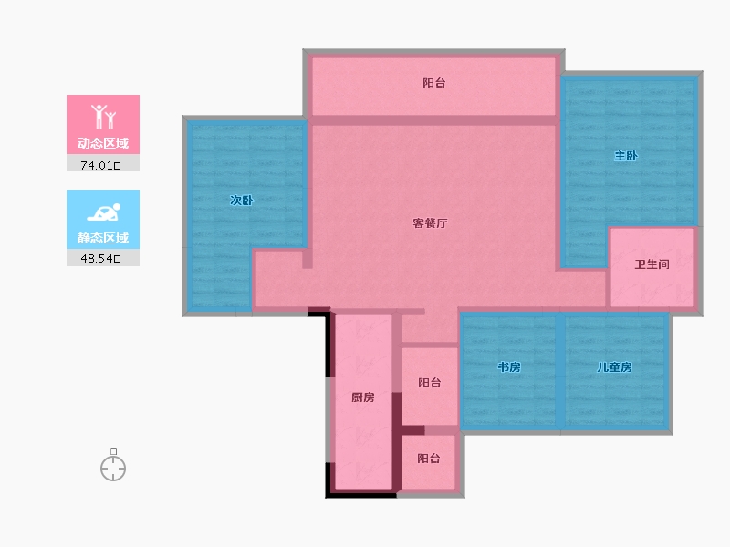 四川省-成都市-新力郦园-109.75-户型库-动静分区