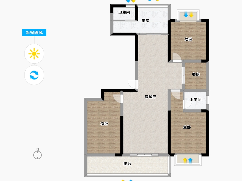 广西壮族自治区-桂林市-平乐三江和韵-108.71-户型库-采光通风