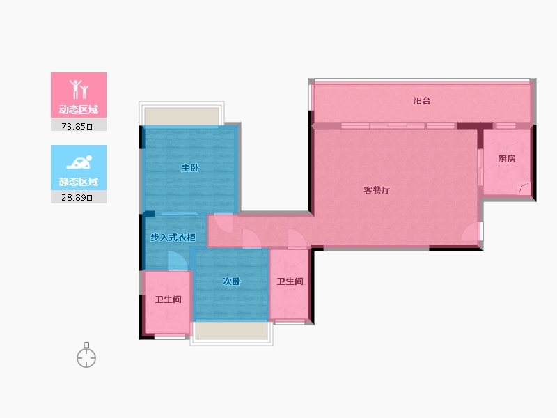 贵州省-贵阳市-乐湾国际城-91.79-户型库-动静分区