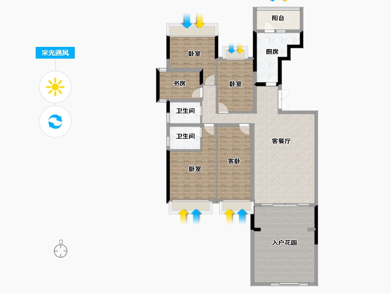 贵州省-贵阳市-银海元隆熙府-156.11-户型库-采光通风