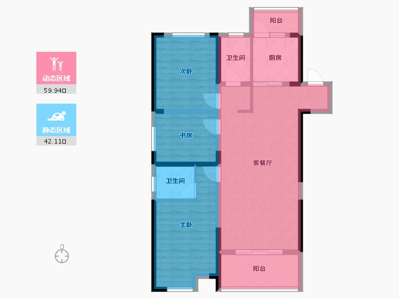 广西壮族自治区-桂林市-平乐三江和韵-90.78-户型库-动静分区