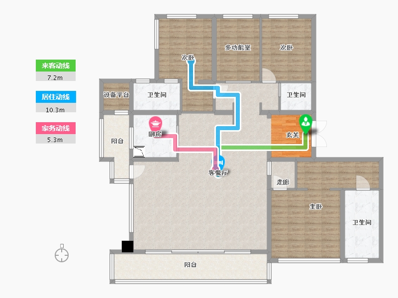 四川省-成都市-万科天府锦绣-165.36-户型库-动静线