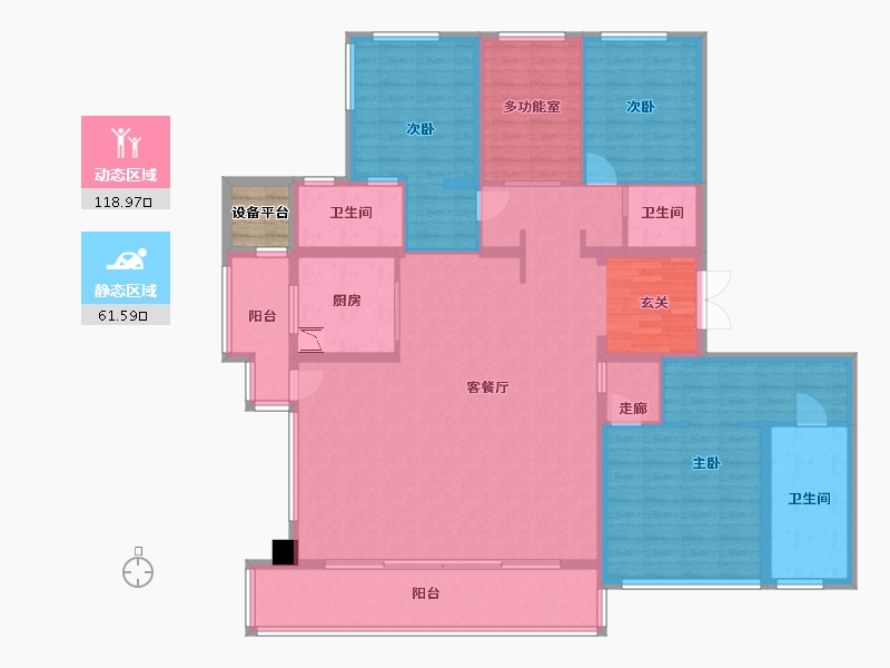 四川省-成都市-万科天府锦绣-165.36-户型库-动静分区