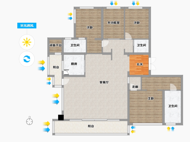 四川省-成都市-万科天府锦绣-165.36-户型库-采光通风