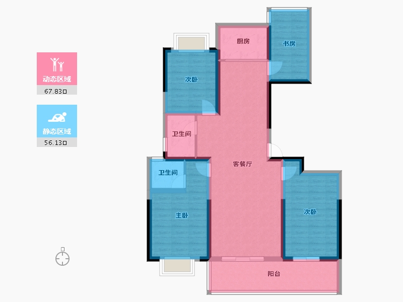 广西壮族自治区-桂林市-平乐三江和韵-110.96-户型库-动静分区