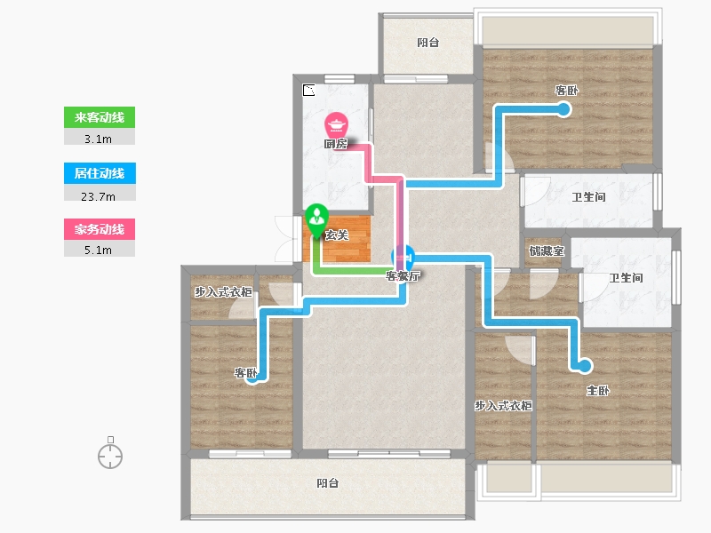 四川省-成都市-绿城金沙凤起朝鸣-124.60-户型库-动静线