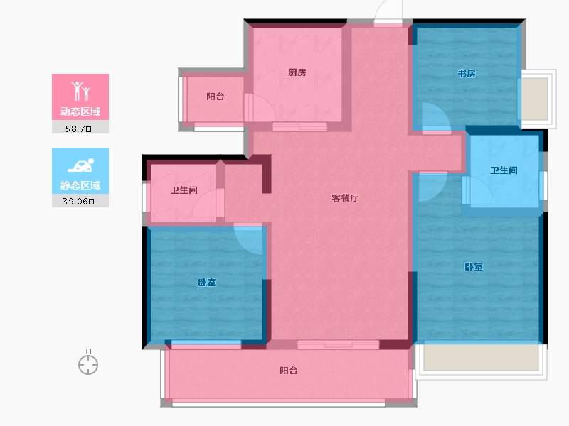 四川省-成都市-爱普雍锦府-85.41-户型库-动静分区