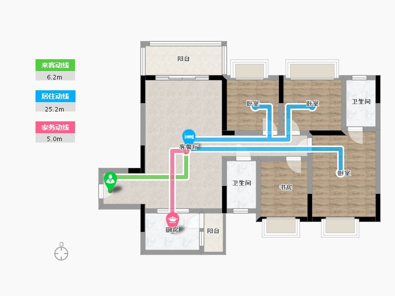 四川省-成都市-锦德天府-98.17-户型库-动静线