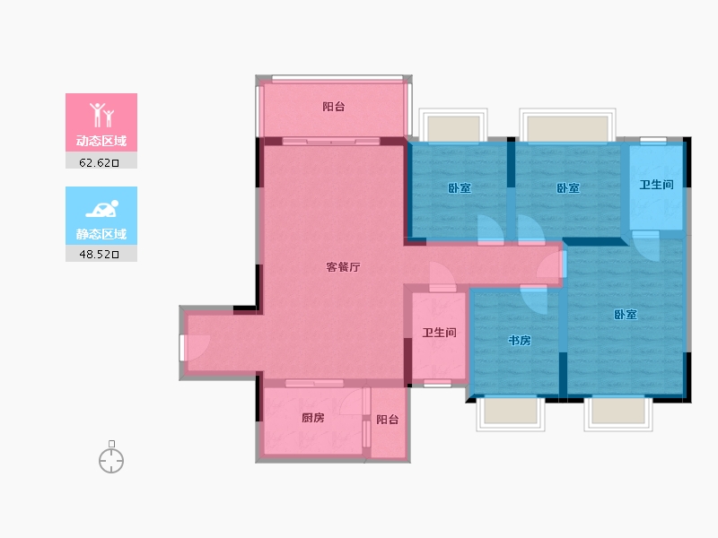 四川省-成都市-锦德天府-98.17-户型库-动静分区