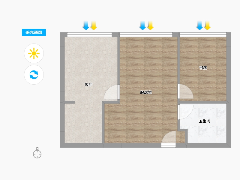 四川省-成都市-龙湖梵城-49.12-户型库-采光通风