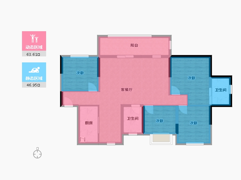 四川省-宜宾市-金叶公园里-98.27-户型库-动静分区