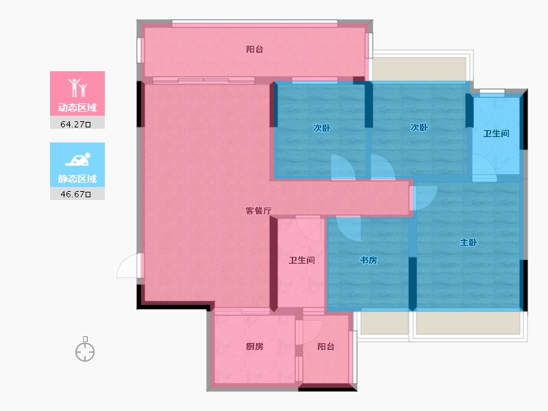 广西壮族自治区-桂林市-交投地产兴进漓江悦府-99.00-户型库-动静分区