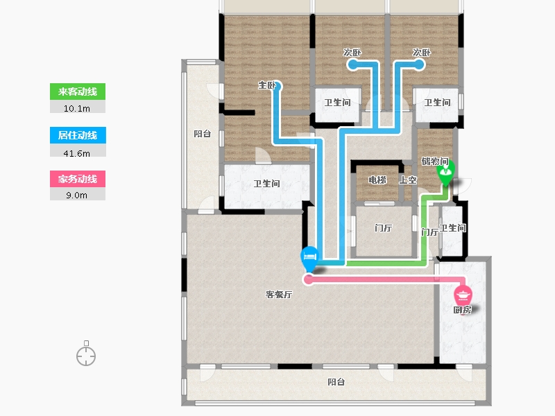 四川省-成都市-武侯金茂府-232.45-户型库-动静线